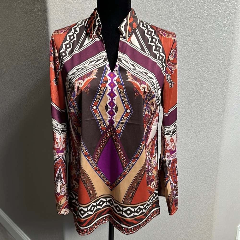Chicos Multi Colored Top Size 4-6